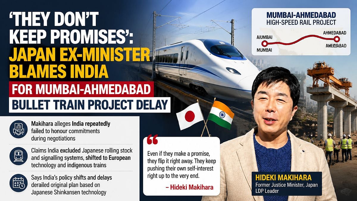 'They Don't Keep Promises': Japan Ex-Minister Hideki Makihara Blames India For Mumbai-Ahmedabad Bullet Train Project Delay