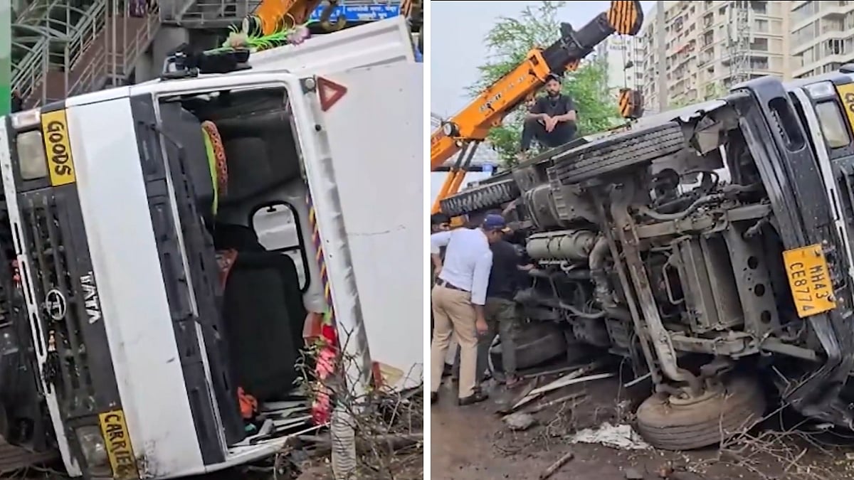 Mumbai: Truck Overturns Near Chunabhatti On Eastern Express Highway, Traffic Hit For Nearly 2 Hours - VIDEO
