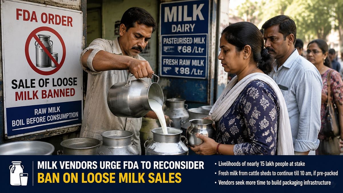 Mumbai: Milk Vendors Urge FDA To Reconsider Ban On Loose Milk Sales, Cite Livelihood Concerns