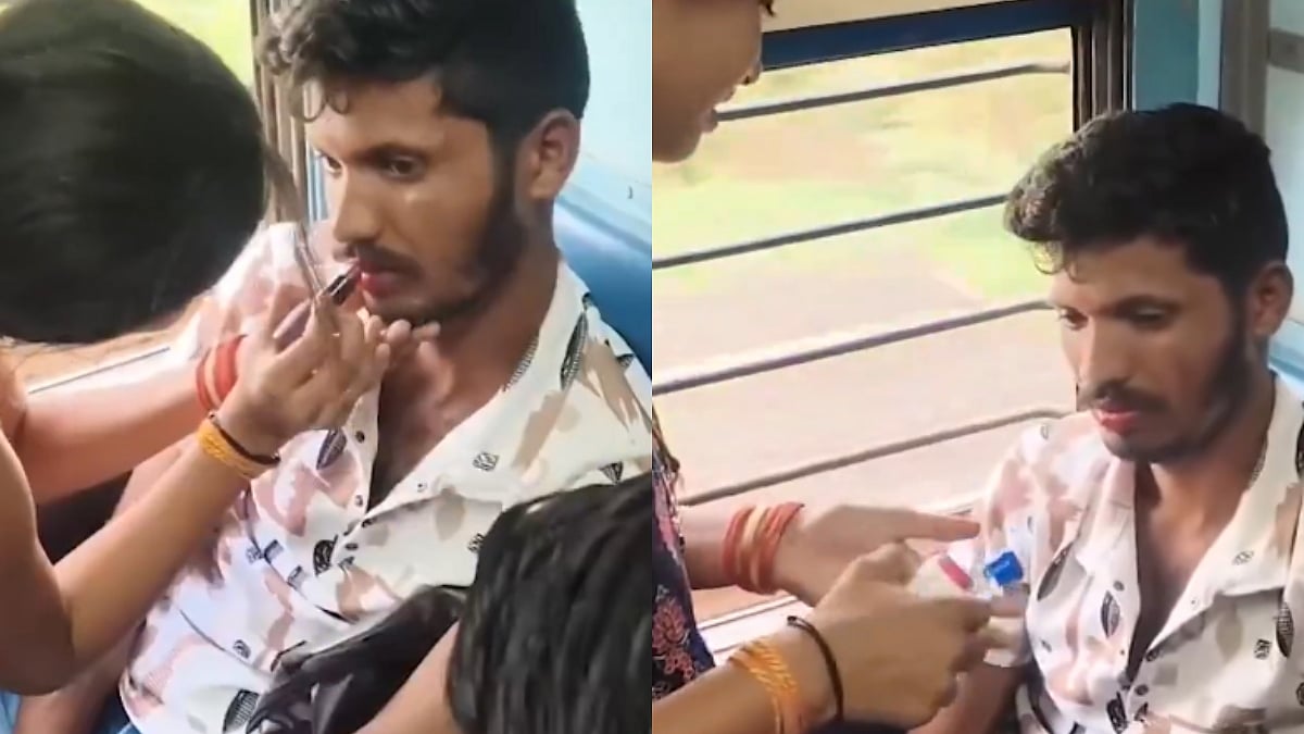 'Bangles & Lipstick': Woman Passengers Publicly Shame Man Accused Of Harassing Woman Aboard Bhusawal–Wardha MEMU  Train - Video 