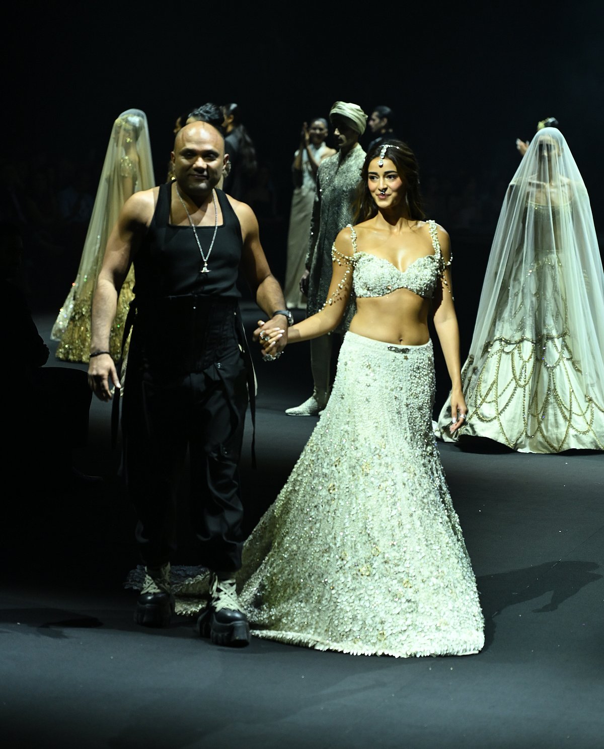 Ananya Panday and Gaurav Gupta walking the runway