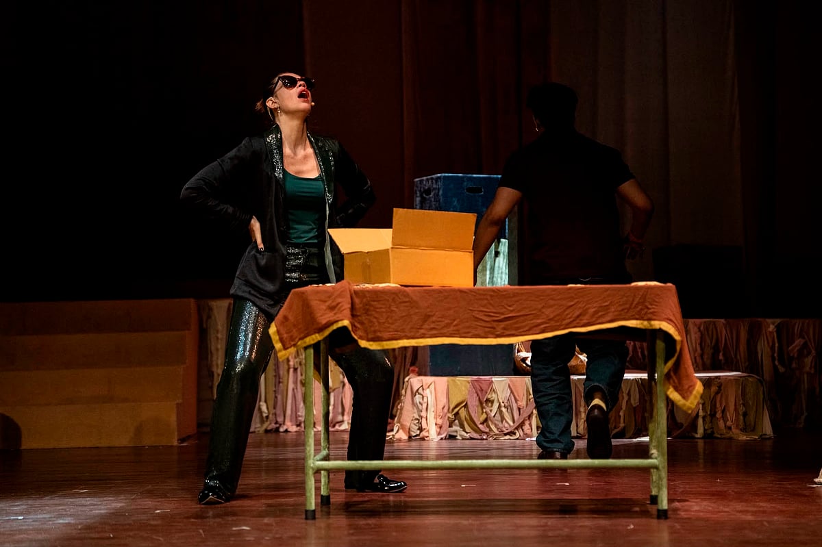 Scene from the play Belly of the Beast