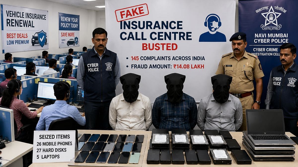 Navi Mumbai Cyber Police Bust Fake Vehicle Insurance Call Centre; 3 Arrested In Alleged ₹14.08-Lakh Fraud Linked To 145 Complaints