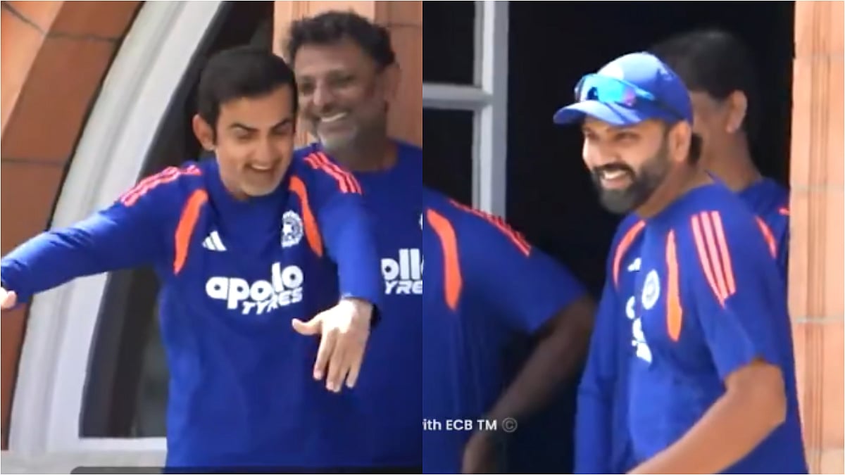 Rohit Sharma, Gautam Gambhir Share Light-Hearted Moment On Iconic Lord's Balcony Ahead Of Series Decider; Virat Missing | VIDEO
