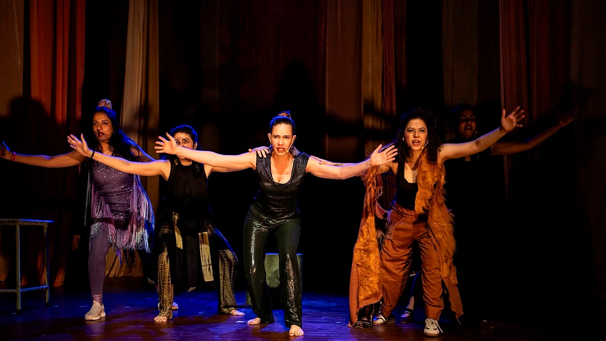 Scene from the play Belly of the Beast