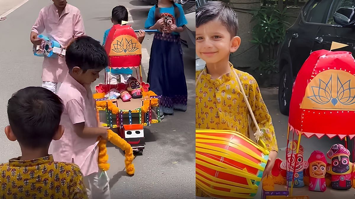 'Cutest Jagannath Yatra Ever': Young Devotees’ Rath Yatra Recreation Wins Hearts Online