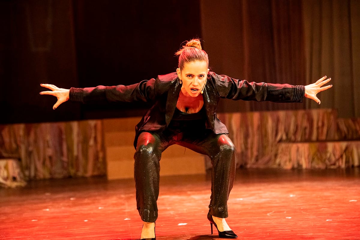Scene from the play Belly of the Beast