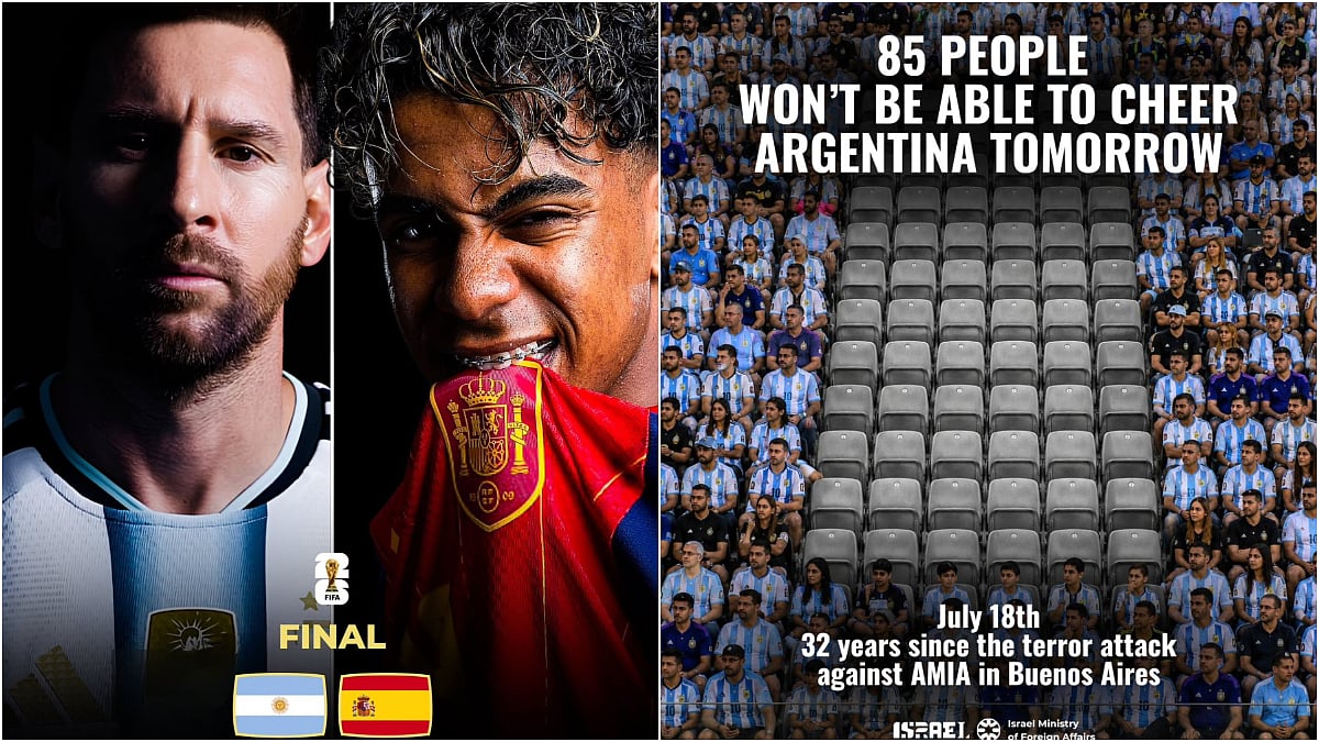 Israel Shares Post Blaming Iran For 1994 AMIA Terror Attack Ahead Of Argentina Vs Spain FIFA World Cup 2026 Final