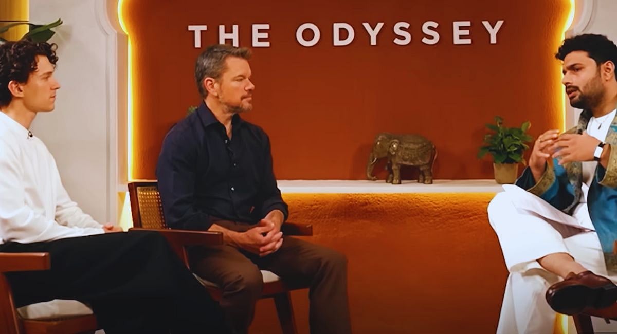 What Is 'Yatra Vishwam Bhavatyeka Needam'? The Sanskrit Verse Prakhar Gupta Quoted To Tom Holland And Matt Damon During The Odyssey Interview 