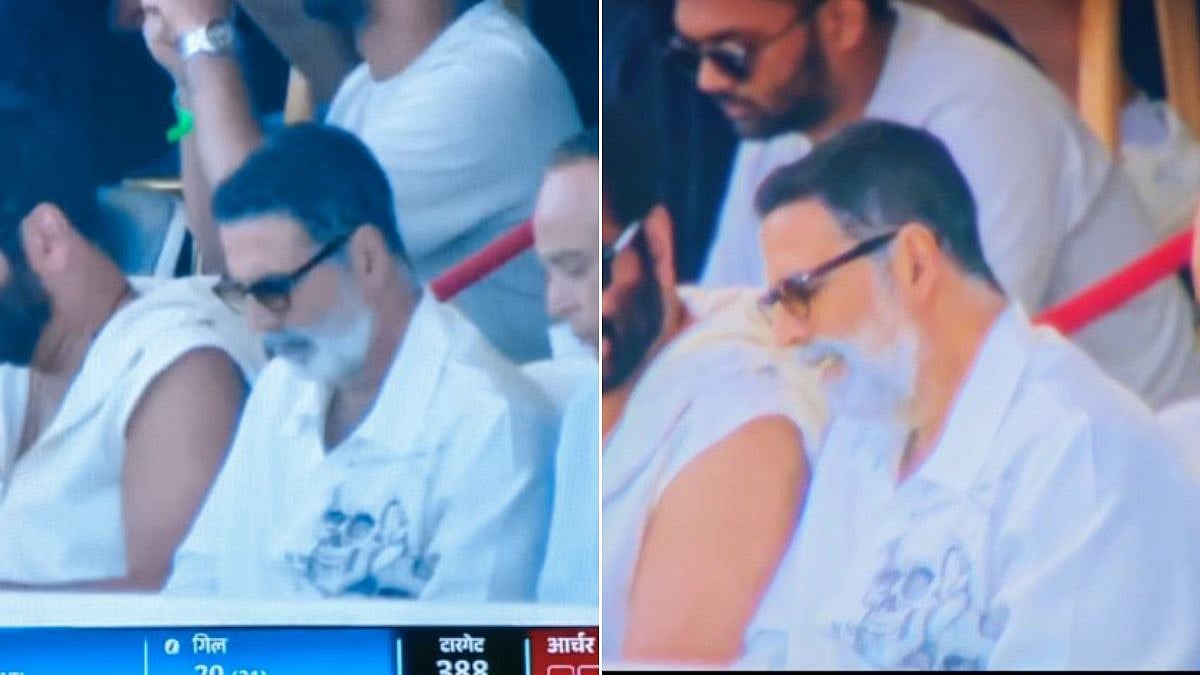 'Bawaal Look': Akshay Kumar Spotted Watching IND Vs ENG 3rd ODI At Lord's In Intense White Beard Look | VIDEO