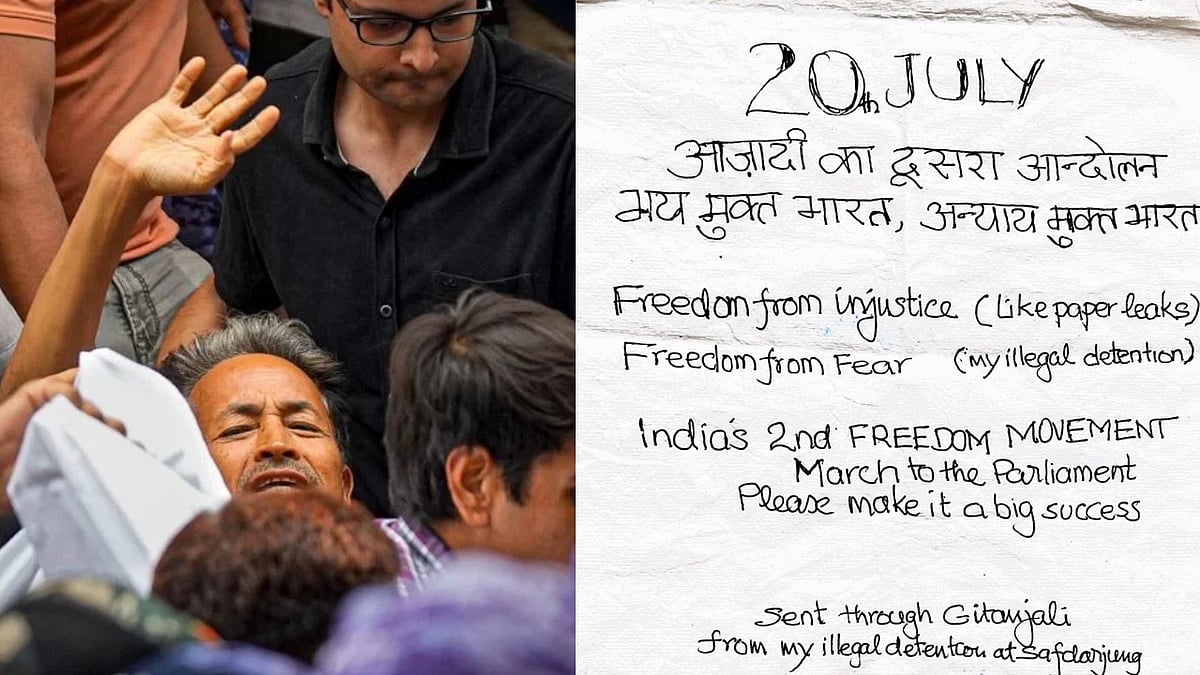 'My Illegal Detention Is Part Of India's 2nd Freedom Movement': Sonam Wangchuk Urges Supporters To Join July 20 Parliament March