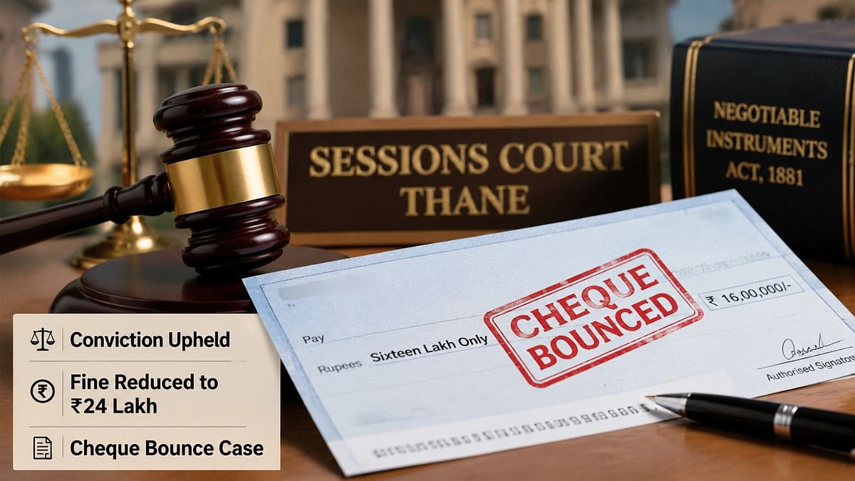 Thane Sessions Court Upholds Developer's Conviction In ₹16-Lakh Cheque Bounce Case, Reduces Fine To ₹24 Lakh