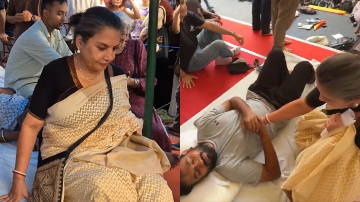 Video: Shabana Azmi Reaches Jantar Mantar, Meets CJP Founder Abhijeet Dipke & Other Protestors