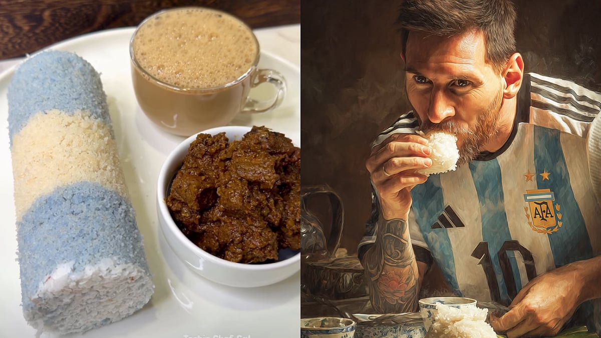Kerala Chef In USA Makes Argentina-Themed Puttu Recipe Ahead Of FIFA 2026 Final Against Spain | VIDEO