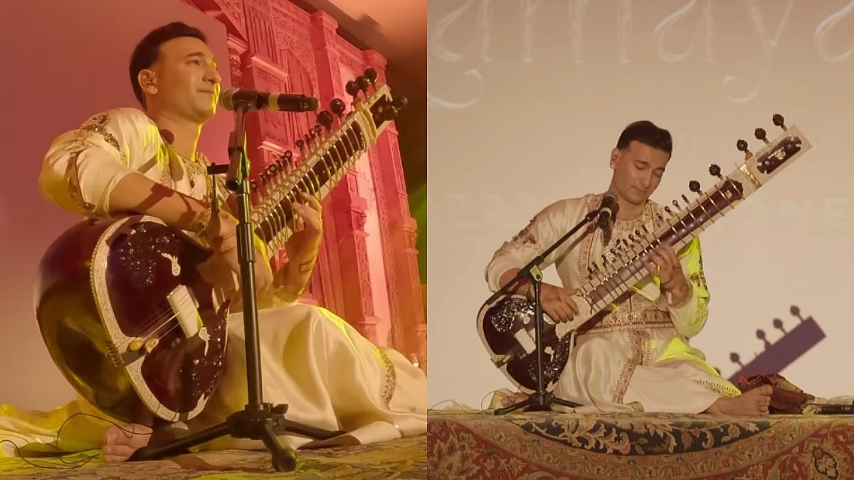 Sitarist Rishab Sharma Stuns With Live Performance At Ramayana: Part 1 Trailer Launch; Flaunts His Royal Angarakha Look & Ram Mandir Watch