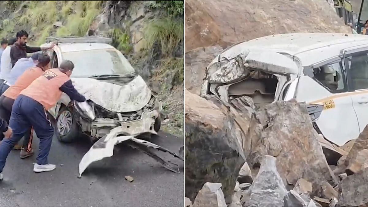 J&K Monsoon Mayhem: Boulder Crashes Into Passenger Bus In Doda Amid Torrential Rains, 1 Dead, Several Injured | Video