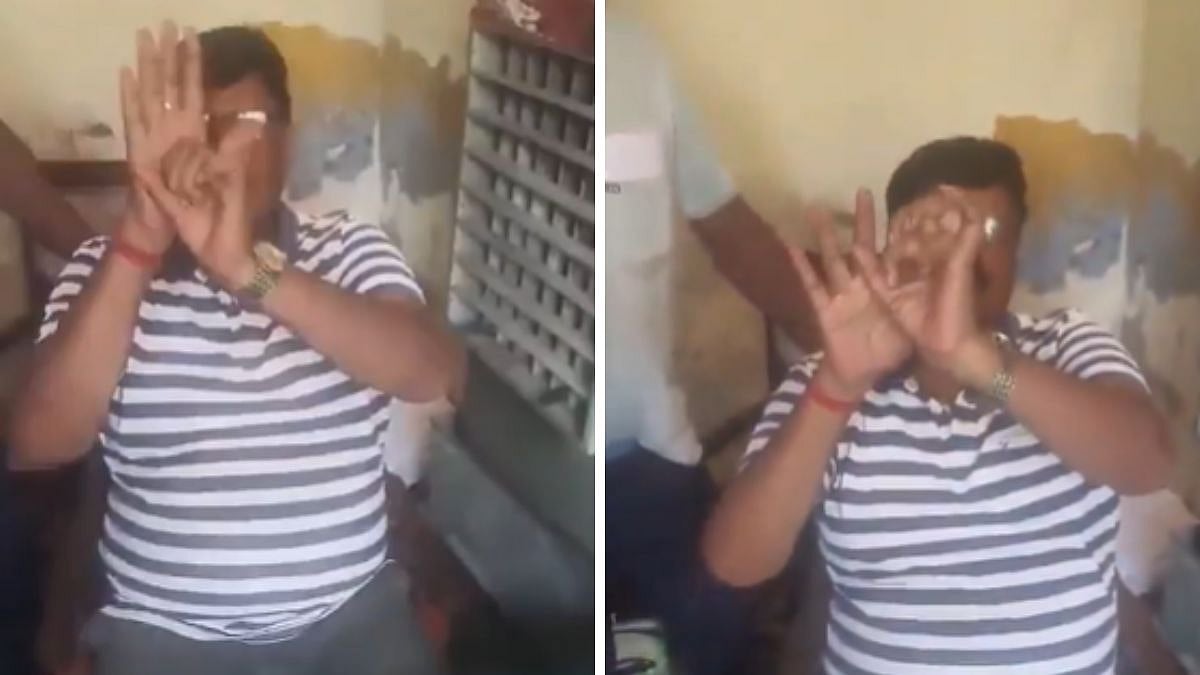 Watch: 'Drunk' UP Municipal Employee Suspended After Video Of Obscene Gestures Goes Viral
