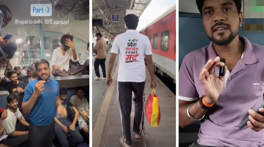 Madhya Pradesh Youths Reach Jantar Mantar, Allege Trains Delayed On Purpose To Stop Them From Joining Protest |Video