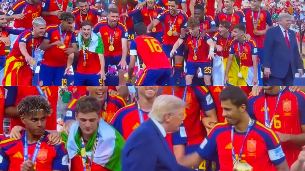 Donald Trump Asked To Move Off Stage After Handing Spain World Cup Trophy; Video Goes Viral