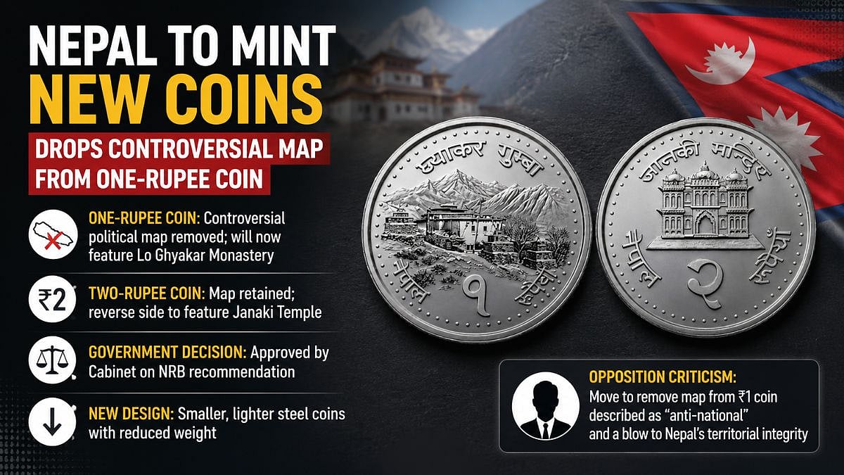 Nepal Mints New Coins; Removes Controversial Political Map From ₹1 Coin, Retains It On ₹2 Coin