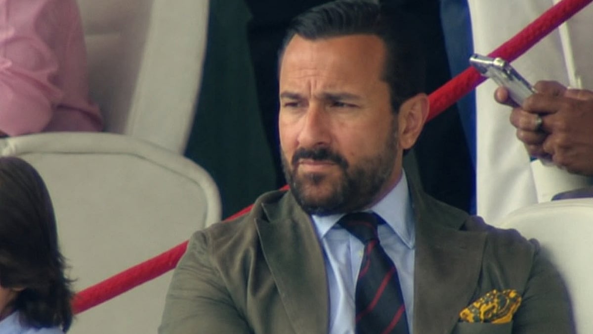 Saif Ali Khan Wears His Historic Winchester College Tie At Lord's For India Vs England 3rd ODI - Photos