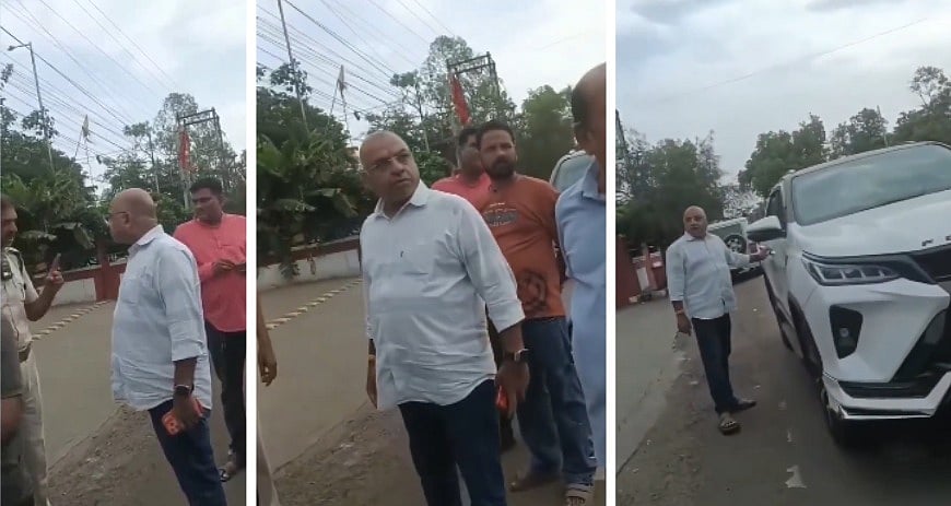 '₹500 Challan Ko ₹200 Mein Settle Karte Ho...' BJP Leader Clashes With Traffic Cop During Helmet Check In Bhopal | Video