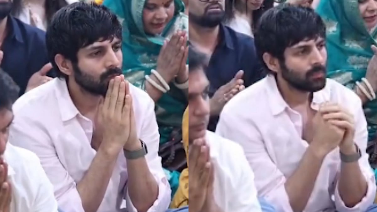 Kartik Aaryan Visits Mahakaleshwar Temple In Ujjain With Parents After Winning First National Award For Chandu Champion - VIDEO