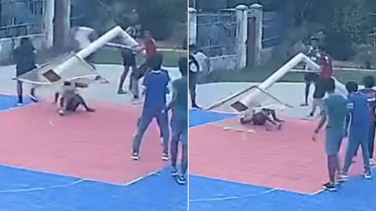 Basketball Pole Collapses On 24-Year-Old In Gurugram, CCTV Footage Goes Viral | VIDEO