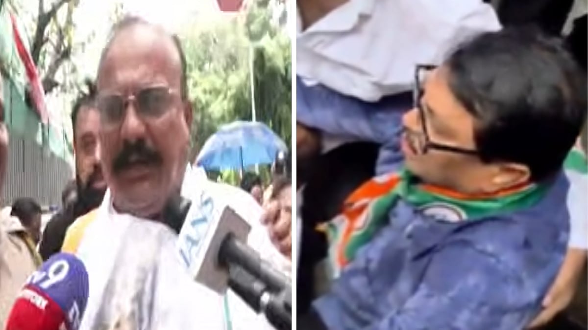 Maharashtra Congress Leaders Held For Protesting In Mumbai Demanding Dharmendra Pradhan's Resignation - VIDEOS