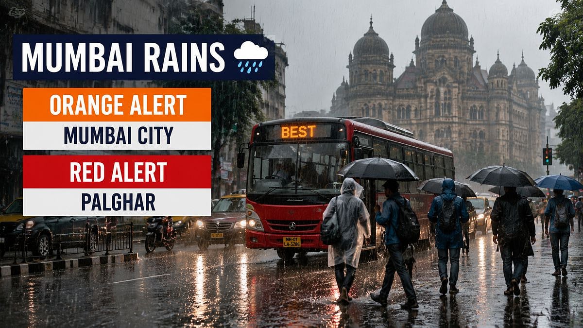 Mumbai Rains: IMD Upgrades City To Orange Alert As Heavy Downpour Continues; Palghar Under Red Alert