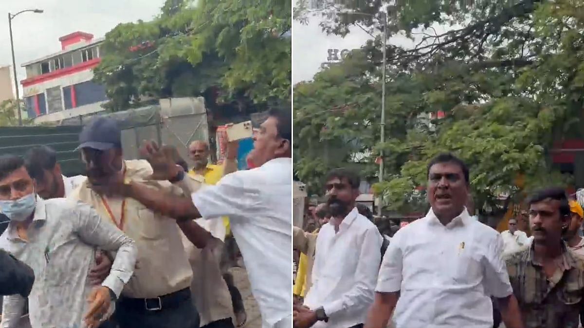 Bengaluru GBA Footpath Drive Attack: 10 Pro-Kannada Activists Arrested For Assaulting Officials In Shivajinagar | Video