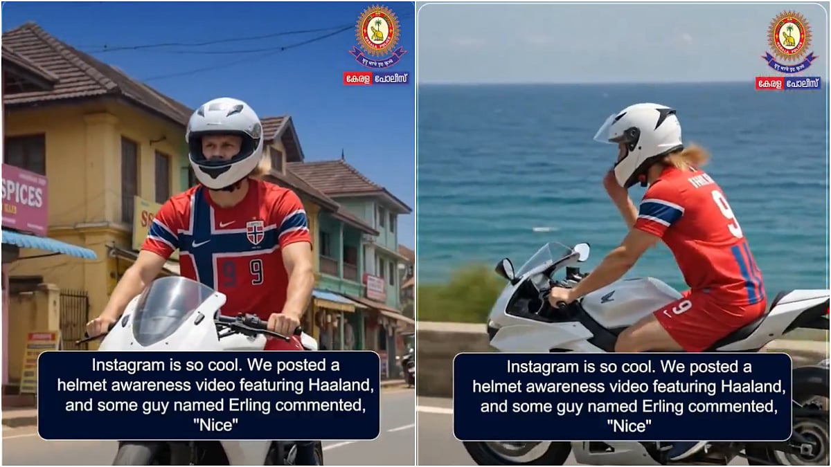 'Some Guy Named Erling': Kerala Police Use Haaland's 'Nice' Meme With AI-Video To Spread Helmet Awareness