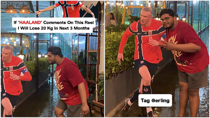 Mumbai Man's Viral Fitness Challenge Gets Erling Haaland's Attention, Promises To Begin 20-Kg Weight-Loss Journey - WATCH 