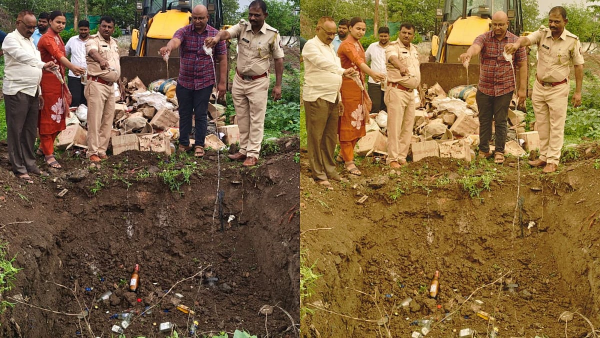 Beed: Ashti Police Destroy Illicit Liquor Worth ₹7.84 Lakh