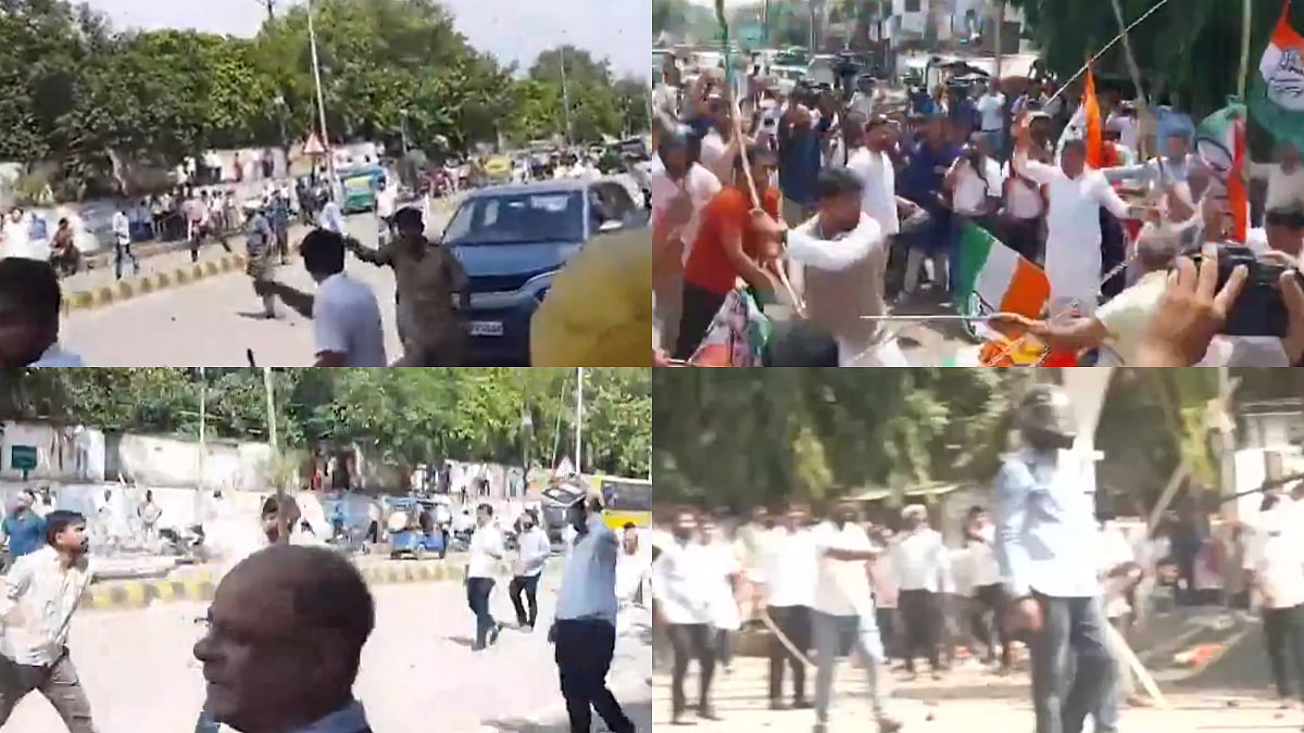 BJP, Congress Workers Clash In Patna Amid Student Protests; Several Injured | VIDEO
