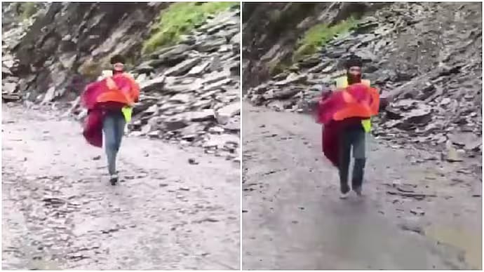 Ambulance Staff Member Risks Life To Save 7-Month-Old Infant Amid Chamba Landslide - VIDEO 