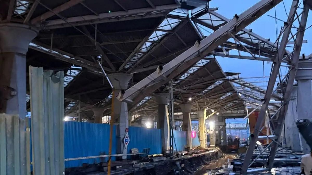 Roof Sheet Hits Non-Operational OHE Mast During Panvel Station Redevelopment; Train Services Unaffected