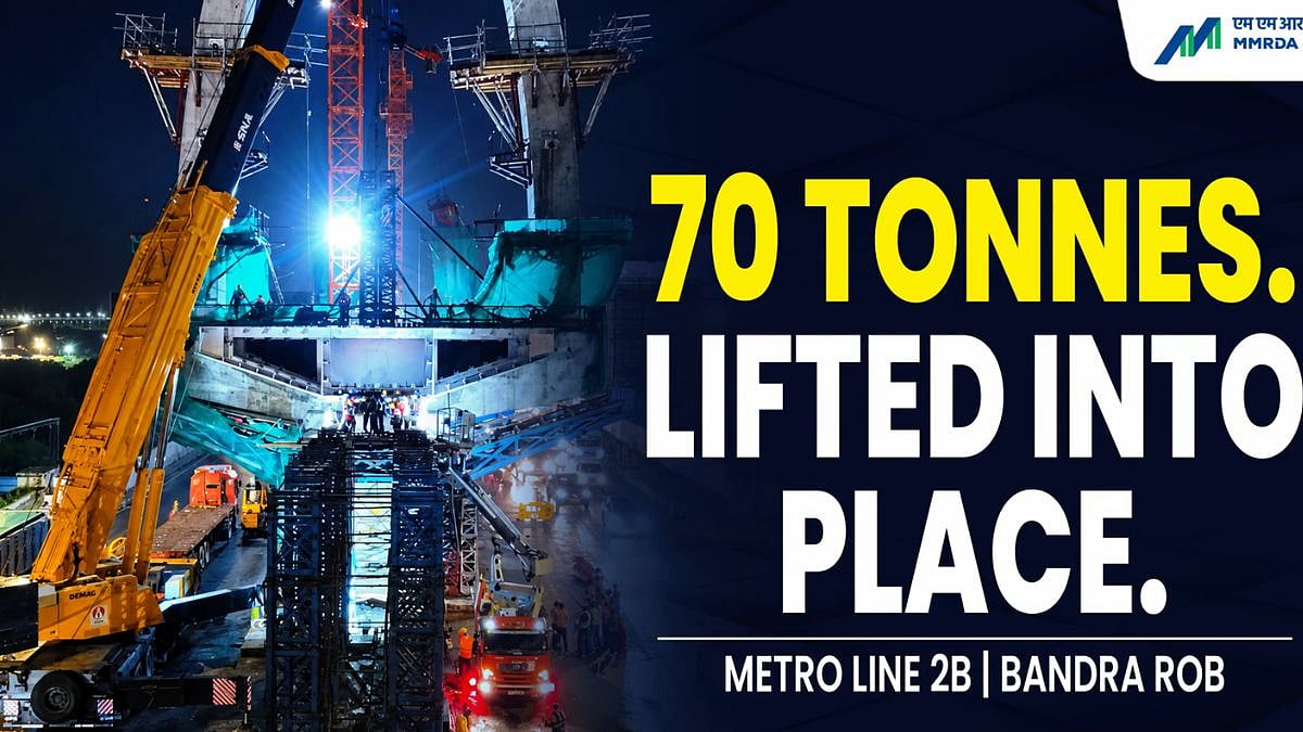 Mumbai Metro 2B Achieves Major Milestone As MMRDA Begins Steel Works On Bandra Cable-Stayed Railway Bridge