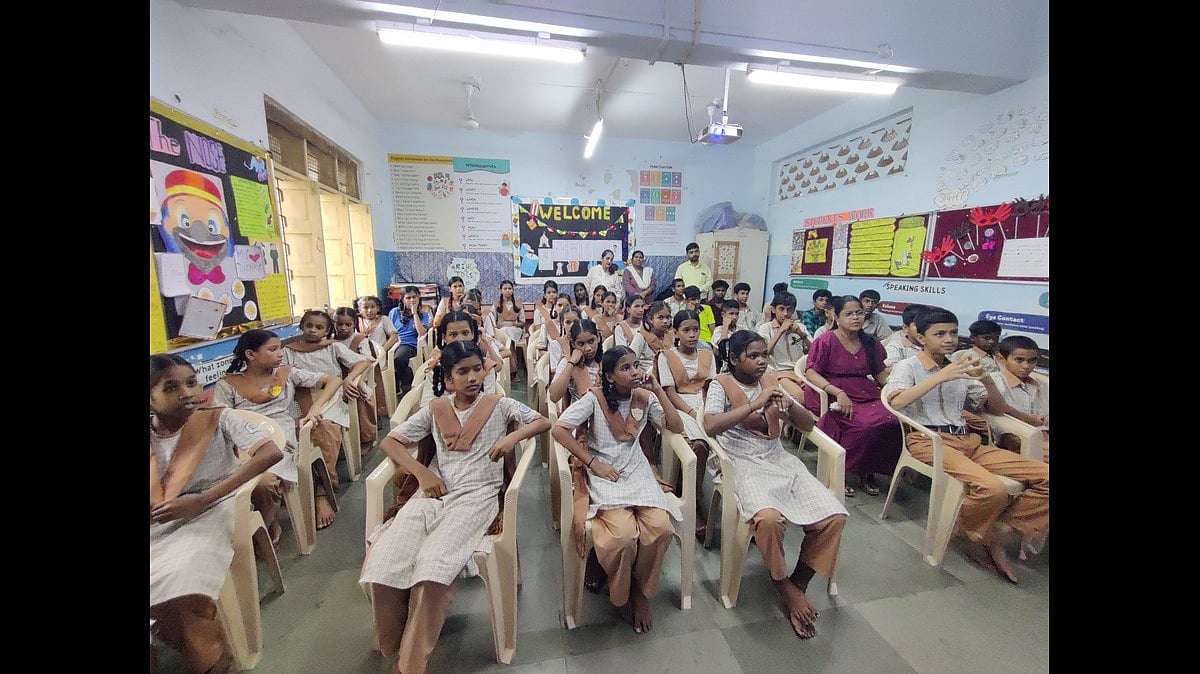 The interaction turned into a question-and-answer session, with students eager to learn more about mangroves and their role in protecting Mumbai from monsoon flooding