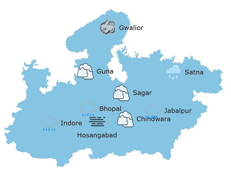 Weather in Madhya Pradesh at 10:30 am 