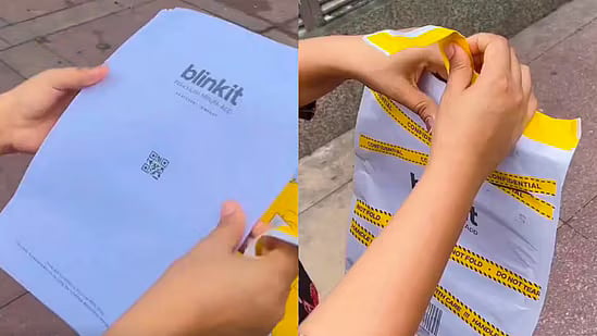 'Yeh Hai Gen Z': Blinkit Poster Delivery At CJP Protest Goes Viral, Sparks Debate On Social Media - VIDEO 