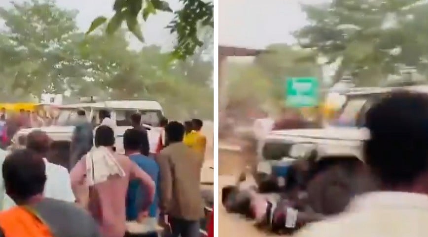 Drunk Man Steals Police Vehicle, Drives It At High Speed To Hit Multiple Bikes In MP's Panna | VIDEO