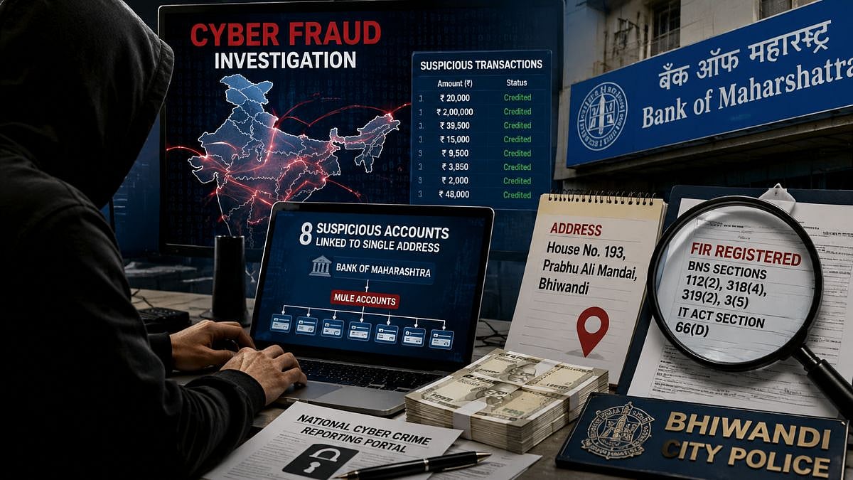 Bhiwandi Cyber Fraud: FIR Registered After 8 Suspicious Bank Accounts Linked To Single Address Surface