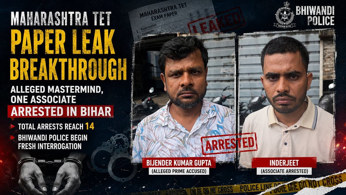Maharashtra TET Paper Leak: Alleged Mastermind, One Associate Arrested In Bihar; Total Arrests Reach 14 As Bhiwandi Police Begin Fresh Interrogation | VIDEO