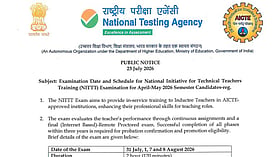 NTA Announces NITTT April-May 2026 Exam Dates, Shifts, and Remote Proctoring Guidelines
