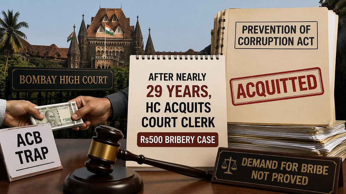 Bombay HC Acquits Pune Court Clerk In 29-Year-Old ₹500 Bribery Case, Cites Lack Of Proof Of Demand