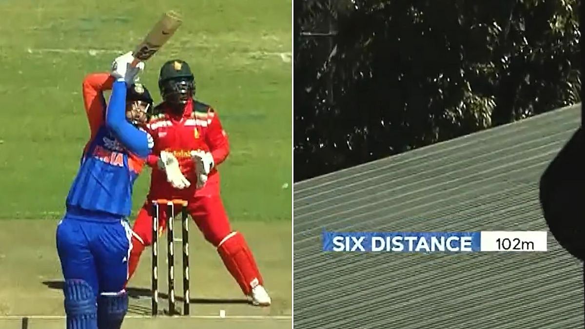 Vaibhav Sooryavanshi Smashes Stunning 102 Metre Six Off Zimbabwe Captain Sikandar Raza In IND Vs ZIM 3rd T20I | VIDEO
