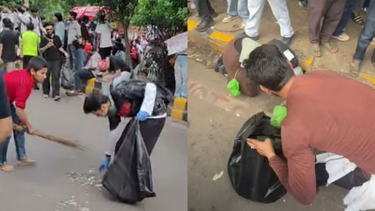 Gen Z Proves Civic Sense Begins With Cleaning Up As NEET Paper Leak Protest Ends In Delhi