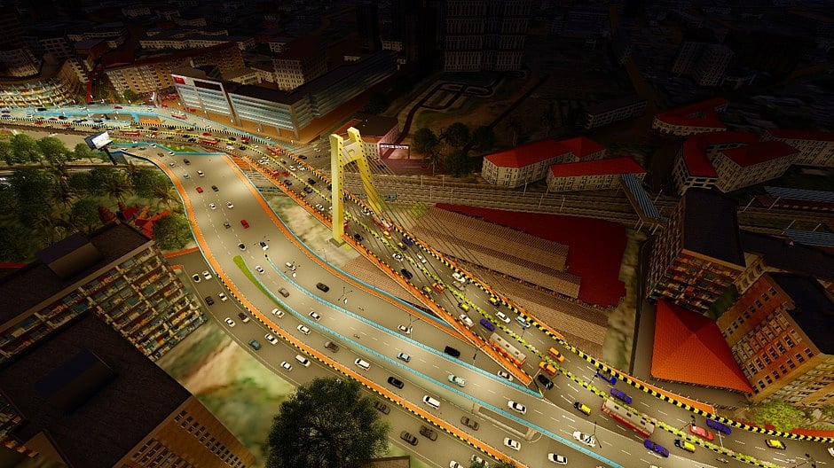 3D Day and Night view of Proposed Byculla Cable Stayed Bridge