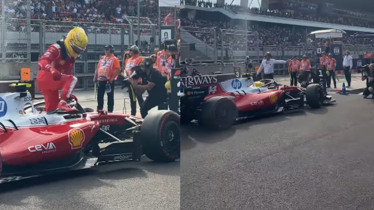 Ferrari Star Driver Lewis Hamilton's Awkward Parking Blunder Goes Viral After Hungarian GP Qualifying | Video